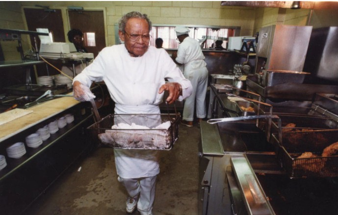 Robert Paschal in the kitchen